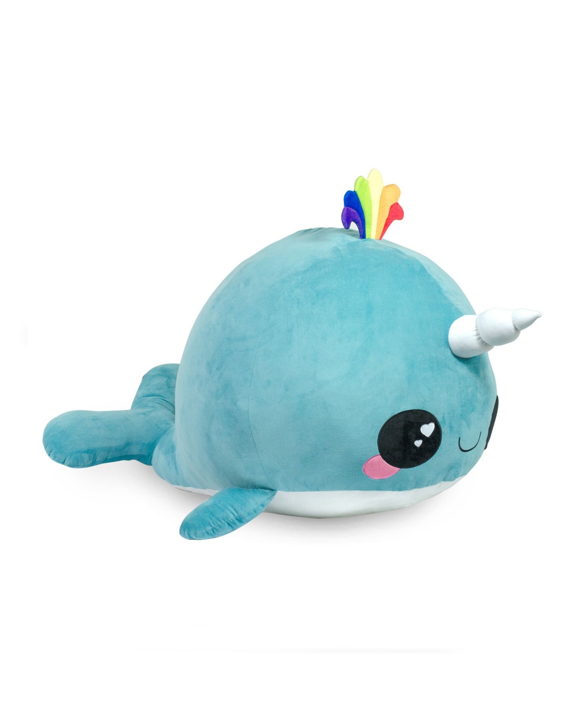 Shop First & Main Seven20 Glitter Galaxy 48" Plush Blue Narwhal, Rainbow Spout In Multi