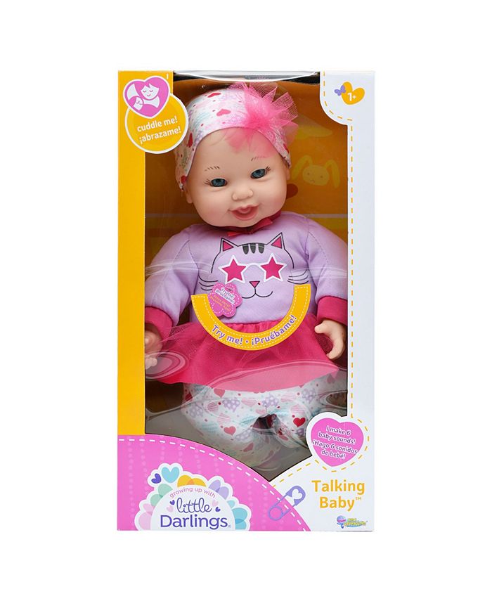 Redbox Little Darlings Toy Talking Baby Doll with 6 Sounds Macy s