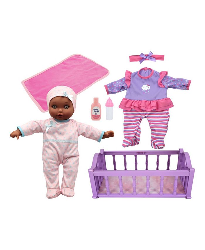 Redbox Baby Magic Crib Time Fun Play Set with Toy Baby Doll Makes 6