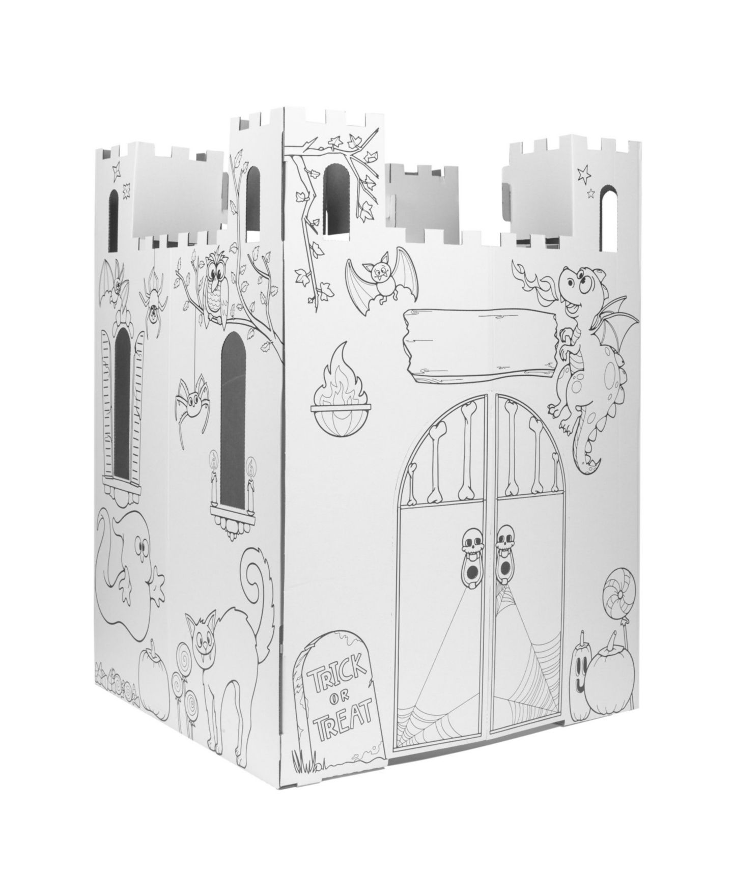 Детская игрушка Style Me Up! Haunted Castle Color 1-Piece Cardboard Playhouse, Ages 4+ — фото 5
