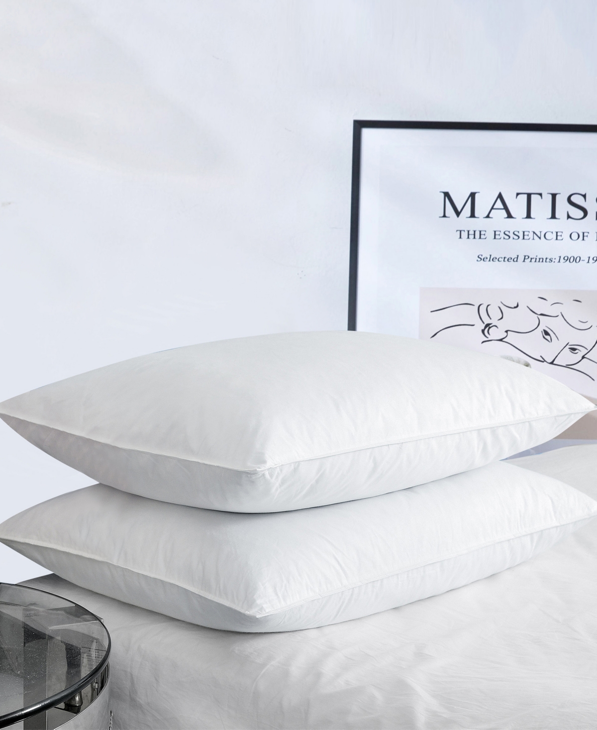 Unikome Medium Firm Feather 2-Pack Pillows