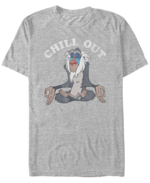 Fifth Sun Men's Disney Lion King Rafiki Chill Out Meditation Short Sleeve T-shirt