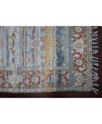 Prairie PRE-4 Blue/ Rust 5' x 7'6" Area Rug