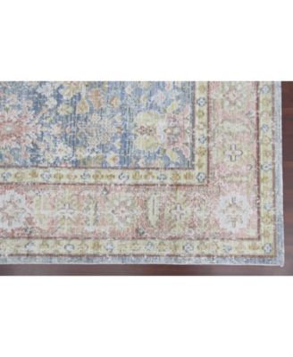 Century CEN-15 Navy/ Pink 3'11" x 5'11" Area Rug