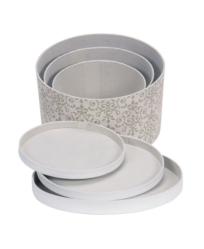 Household Essentials Round Hat Boxes with Lids, Set of 3 Macy's