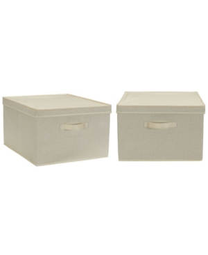 Household Essentials Household Essential Large Fabric Storage Bins 2 Pack In Cream