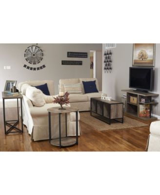 Household Essential Ashwood Open Cubby Coffee Table