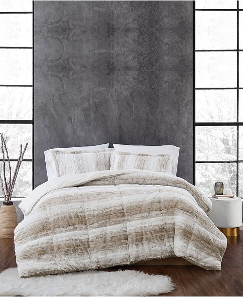 Christian Siriano New York Snow Leopard 3 Piece Comforter Set, Full