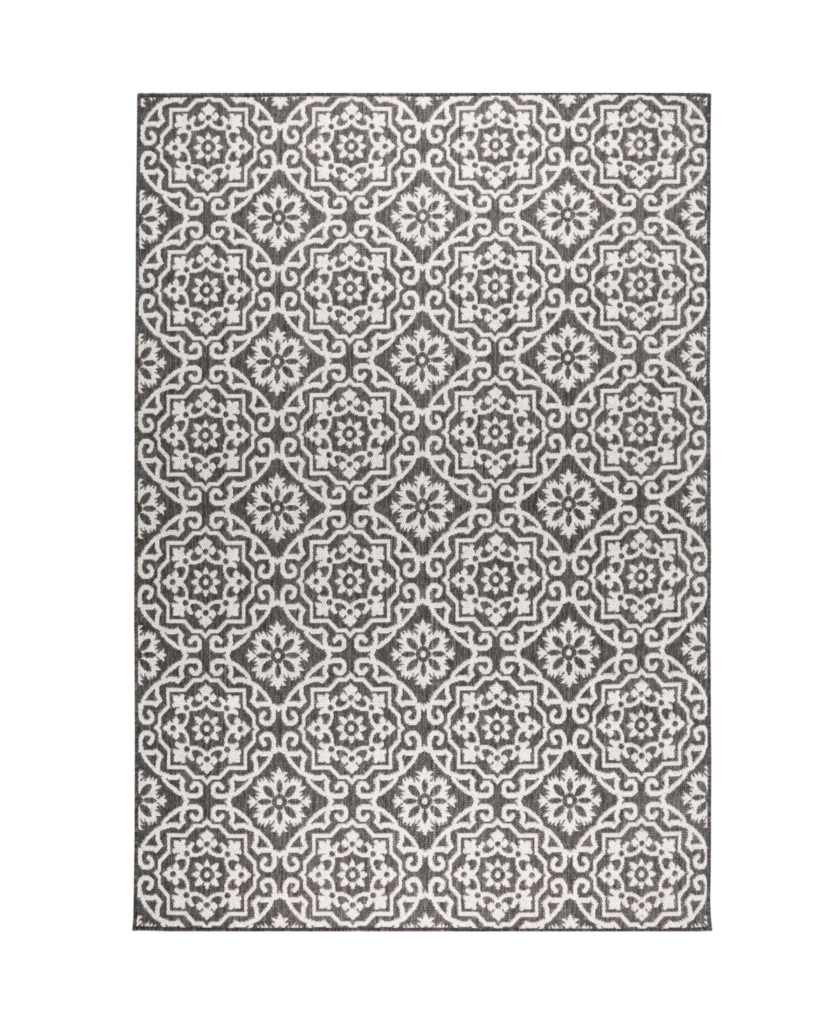Shop Nicole Miller Patio Country Danica 2a-6681-340 Blue And Gray 6'6" X 9'2" Outdoor Area Rug In Blue,gray
