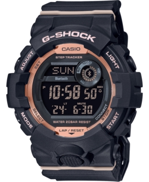 image of G-Shock Women-s Digital Power Trainer Black Resin Strap Watch 45.2mm