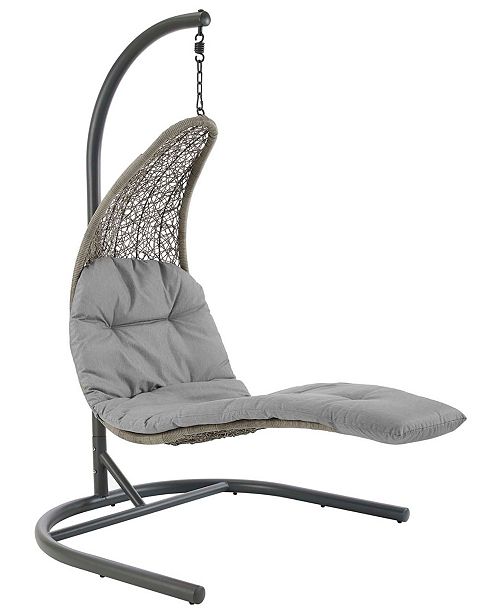 Modway Landscape Hanging Chaise Lounge Outdoor Patio Swing Chair Reviews Furniture Macy S
