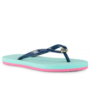 Guy Harvey Women's Cabana Turtle Flip-Flop Sandals Women's Shoes