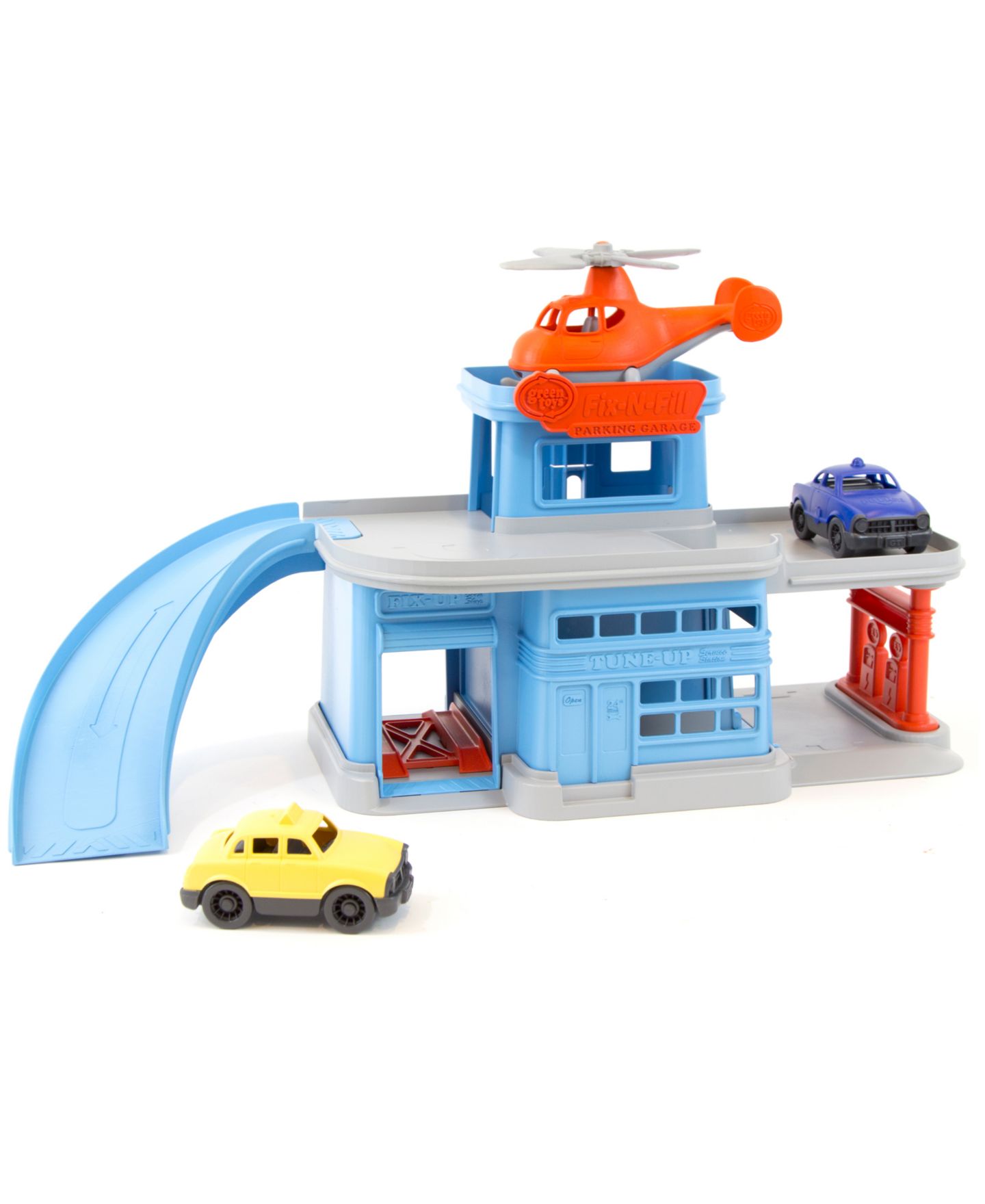 Детские куклы Green Toys Parking Garage With 3 Vehicles — фото 1