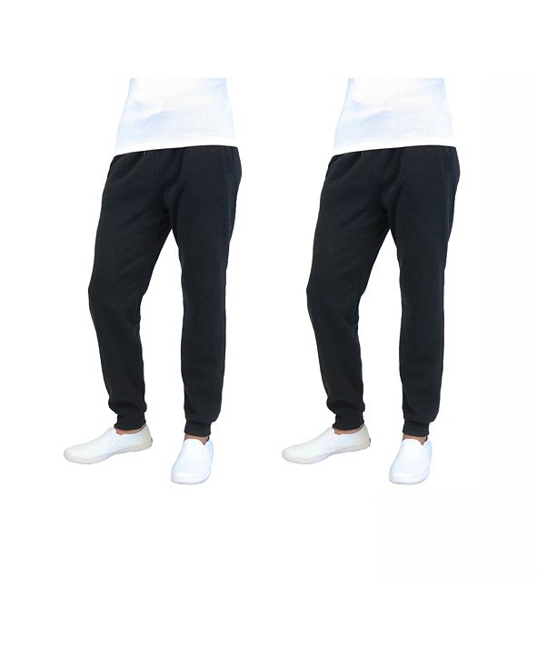 Galaxy By Harvic Men's 2-Packs Slim-Fit Fleece Jogger Sweatpants ...