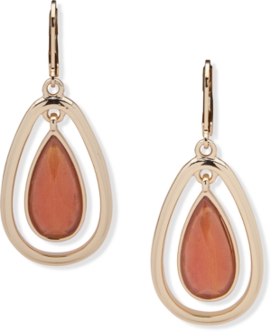 image of Anne Klein Stone Orbital Drop Earrings