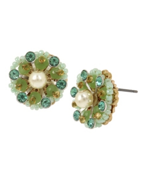image of Miriam Haskell New York Flower Stud Earrings