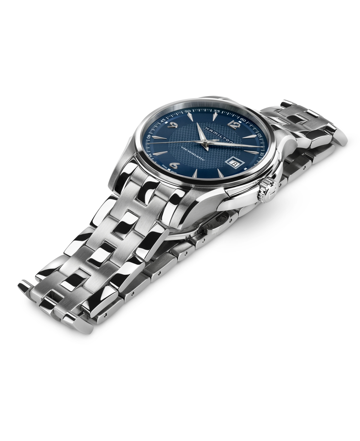 Shop Hamilton Men's Swiss Automatic Jazzmaster Viewmatic Stainless Steel Bracelet Watch 40mm