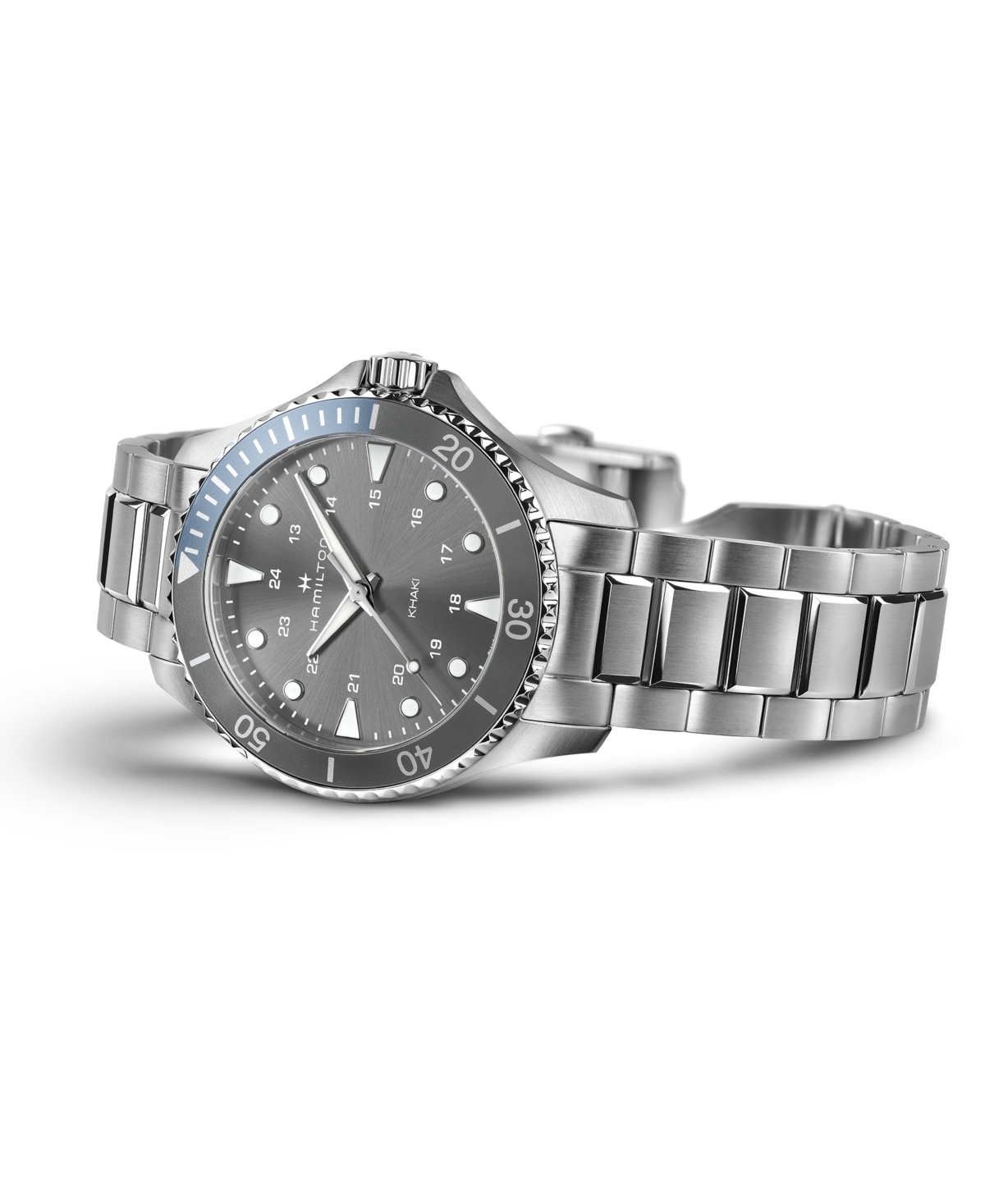 Shop Hamilton Unisex Swiss Khaki Scuba Stainless Steel Bracelet Watch 37mm