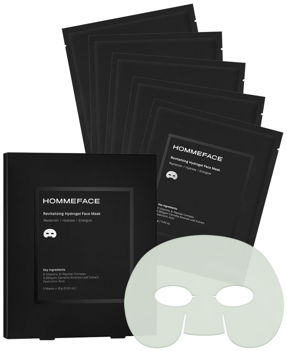 Men's Revitalizing Hydrogel Facial Sheet Mask Set