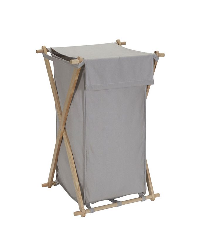 Household Essentials Wood X Frame Hamper Macy's