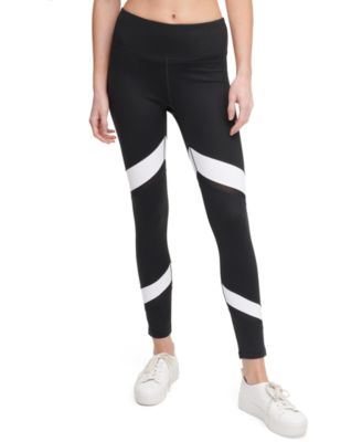 Calvin Klein - Colorblocked Mesh-Trimmed High-Waist Leggings