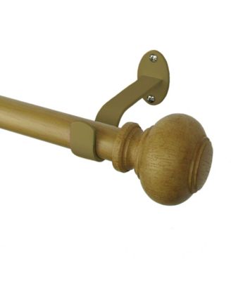 Rhinebeck Rustic Faux Wood Adjustable Curtain Rod Collection