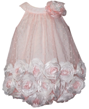 Blueberi Boulevard Baby Girls 3D-Flower Chiffon Bubble Dress