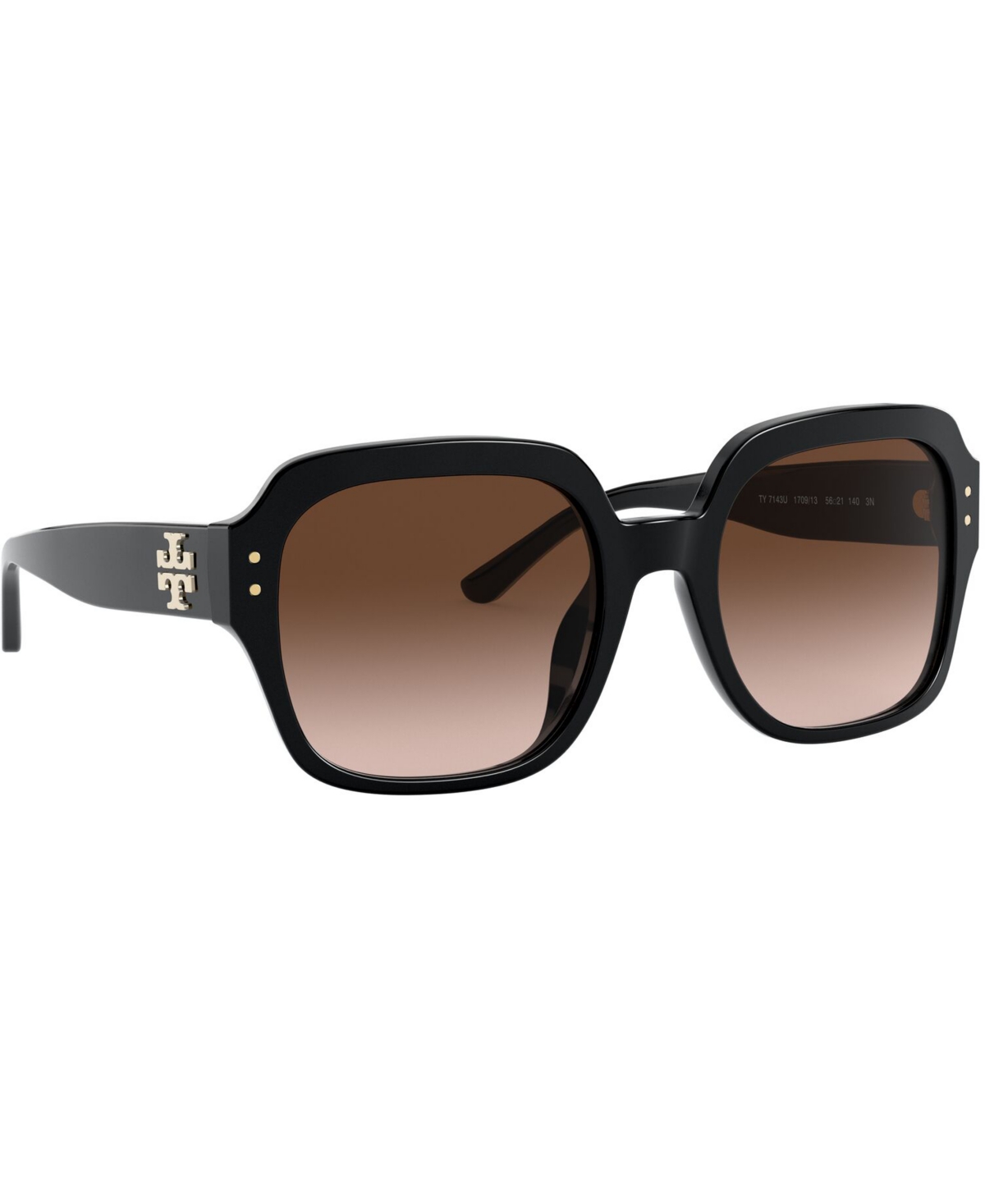 Shop Tory Burch Sunglasses, Ty7143u In Black,dk Brown Gradient