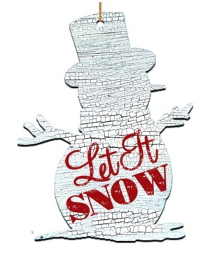 Designocracy Rustic Happy Snowman Wooden Decorative Door Hanger