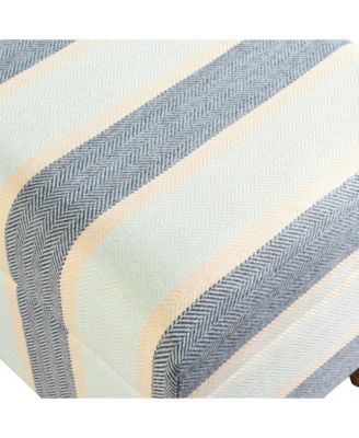 StyleCraft Upholstered Stripe Design Storage Bench