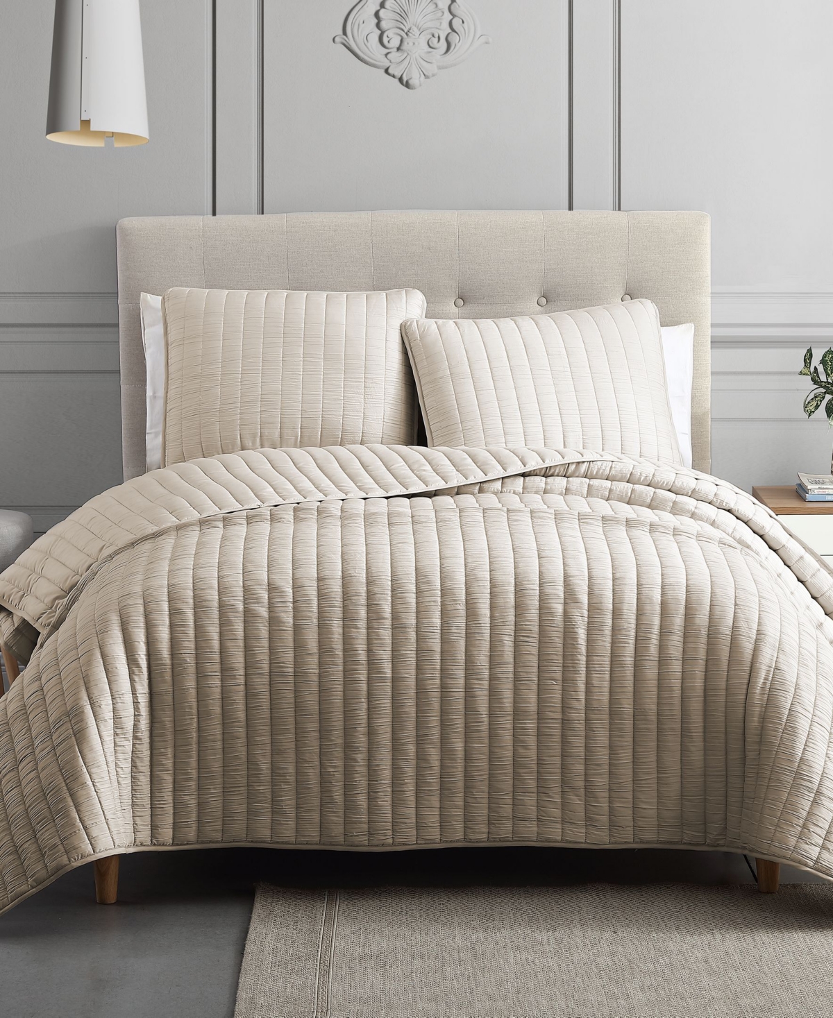 Shop Riverbrook Home Moonstone 3 Piece Full/queen Coverlet Set In Tan