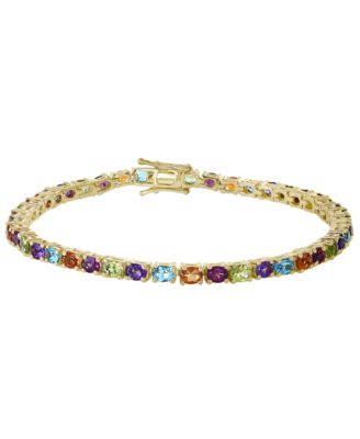 EFFY Collection - Multi-Gemstone Link Bracelet (9-1/20 ct. t.w.) in 18k Gold-Plated Sterling Silver