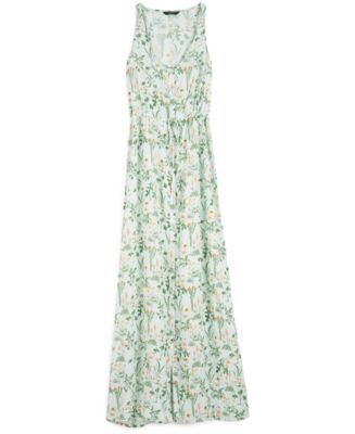 Lucky Brand Tie-Waist Floral-Print Maxi Dress - Macy's