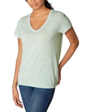 image of Ultra Flirt Juniors- Heathered V-Neck T-Shirt