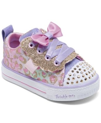 Skechers Toddler Girl's Twinkle Toes Shuffle Lite - Sweet Spots Stay-Put Casual Fashion Sneakers from Finish Line - Macy's