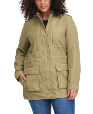 Levi's Trendy Plus Size Stand-Collar Cotton Anorak Jacket