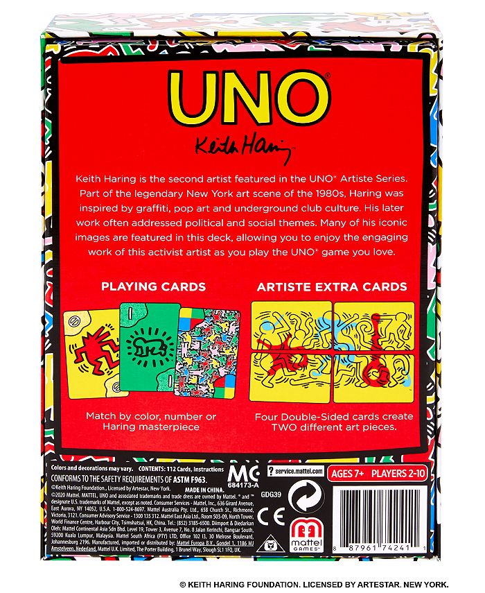 Mattel uno artiste series no 2 uno card game featuring the artwork