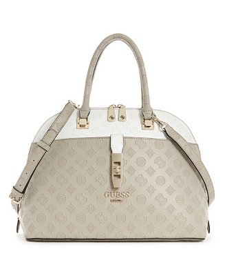GUESS Peony Classic Large Dome Satchel - Macy's