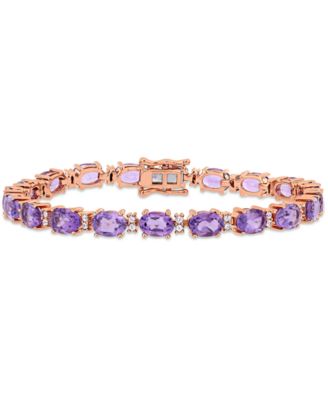 Hotsell 10k rose gold Amethyst Macy’s bolo bracelet