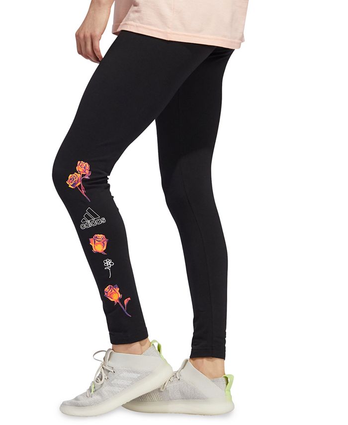 Instantly I was surprised Cafe adidas Women's Floral Logo Leggings & Reviews - Pants & Capris - Women -  Macy's