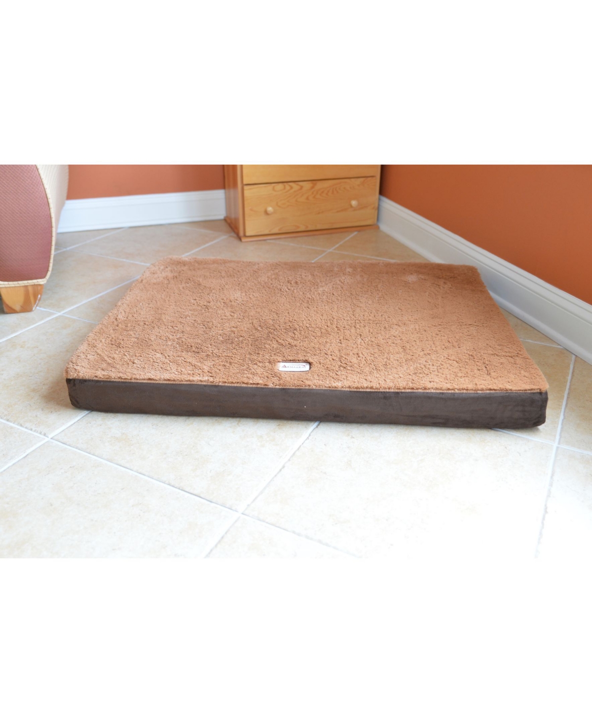 Memory Foam Orthopedic Dog Bed and Pet Sleeping Bed Mat - Brown