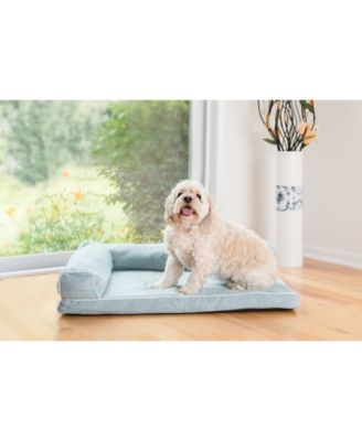 D08A Medium Bolstered Pet Bed Cushion With Poly Fill Cushion, SoothIng Blue