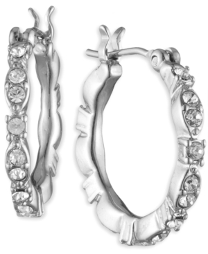 image of Givenchy Small Crystal Hoop Earrings, 0.52
