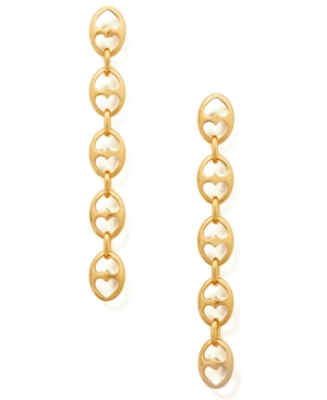 image of Kate Spade New York Gold-Tone Link Linear Drop Earrings