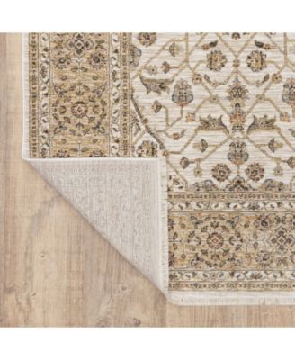 Maharaja 1J Ivory and Gold 2'3" x 7'6" Runner Rug