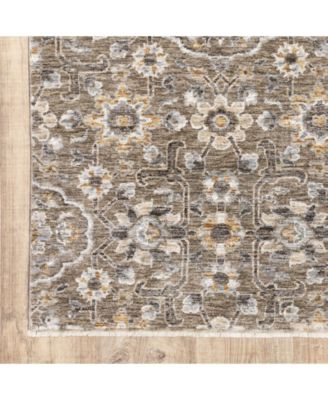 Maharaja 532D Gray and Tan 7'10" x 10'10" Area Rug