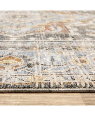 Maharaja 1803X Gray and Blue 7'10" x 10'10" Area Rug