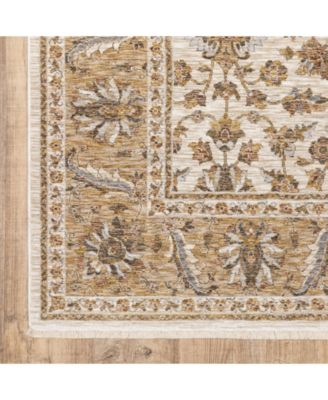 Maharaja 5091Z Ivory and Gold 5'3" x 7'6" Area Rug