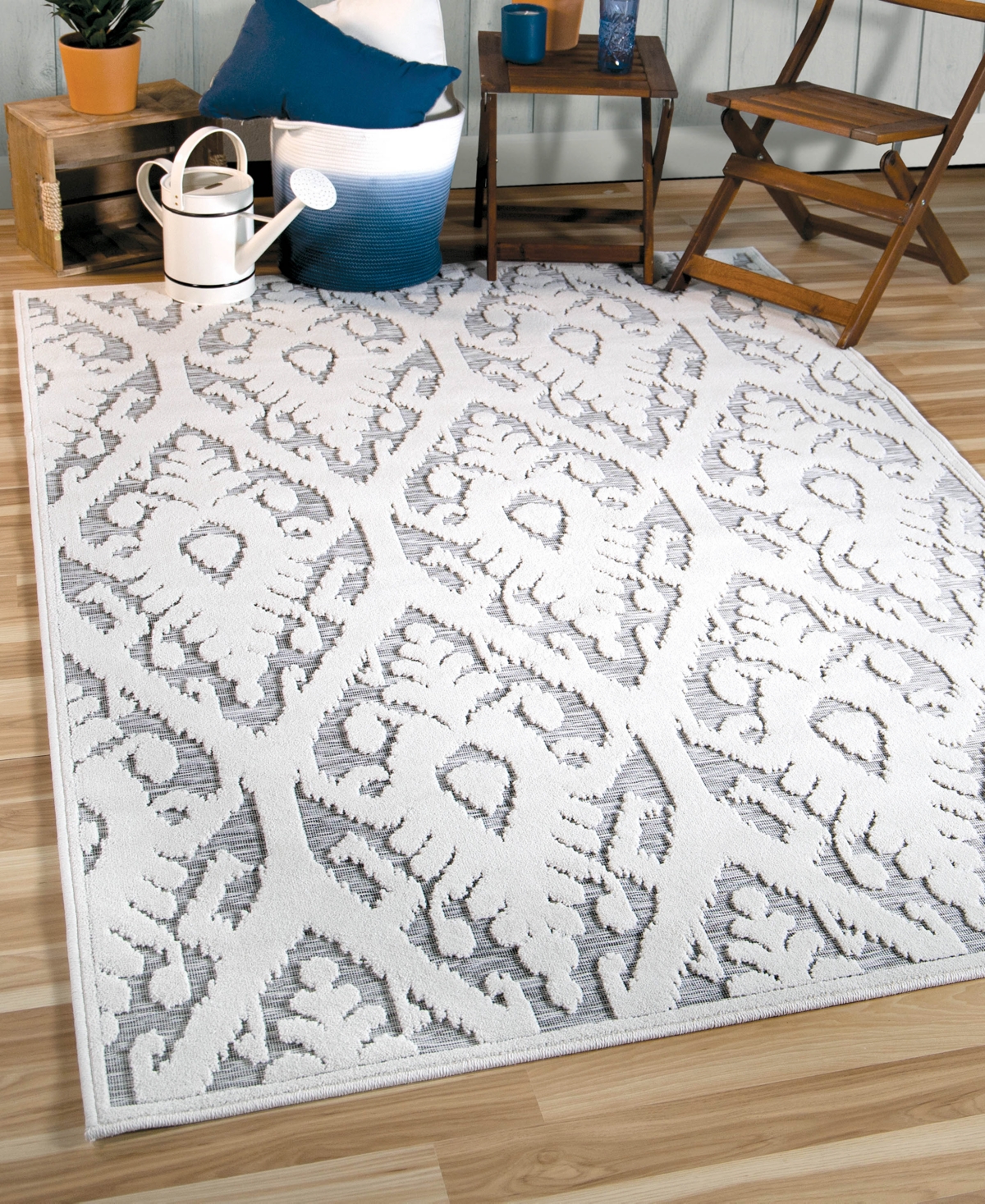 Closeout! Edgewater Living Bourne SalvadorOutdoor Area Rug - Gray