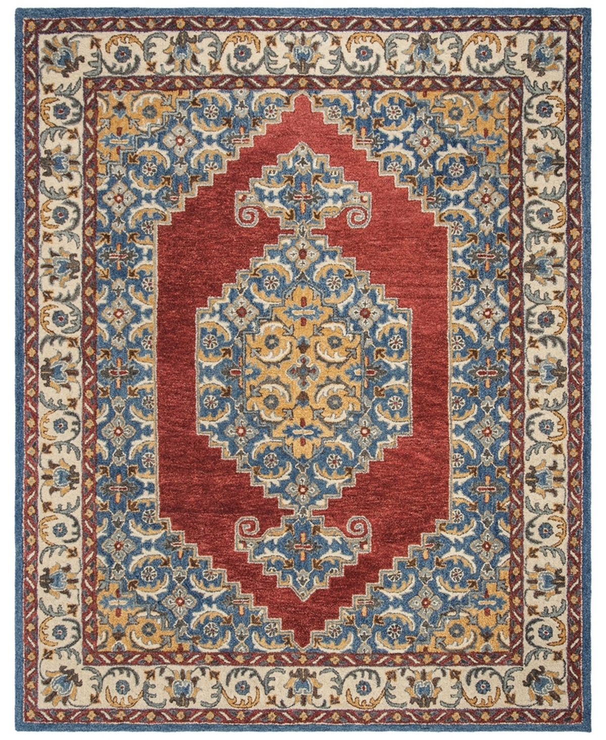 Safavieh Antiquity At505 Blue and Red 8' x 10' Area Rug - Blue